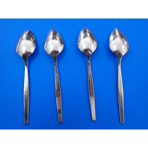 Oneida SPANADA Stainless WM A Rogers Premier Silverware Teaspoons Lot of 4 - Picture 2 of 3